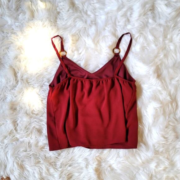 I Joah Flowy Top, Size Medium Wine, Burgundy NEW Camisole Strappy Top - Picture 10 of 11
